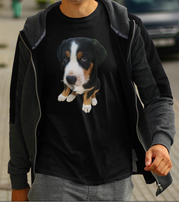 Puppy Dog Eyes Cute Tricolor Expression T-Shirt