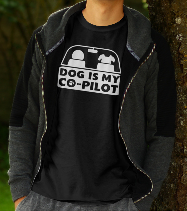 Dog Is My Paw Print Copilot Car Window T-Shirt