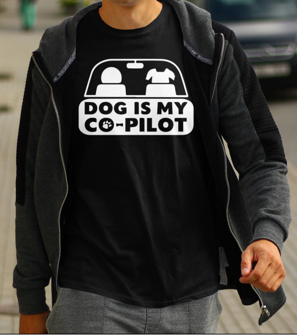 Dog Is My Paw Print Copilot Car Window T-Shirt