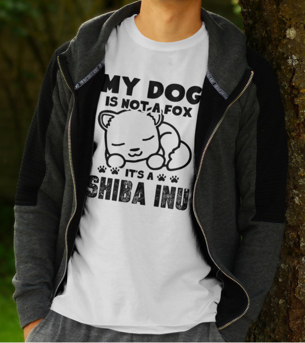 My Dog Is Not A Fox It's A Shiba Inu Cute Sleeping T-Shirt