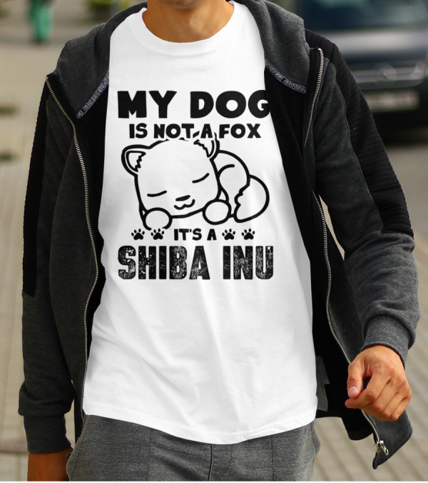 My Dog Is Not A Fox It's A Shiba Inu Cute Sleeping T-Shirt