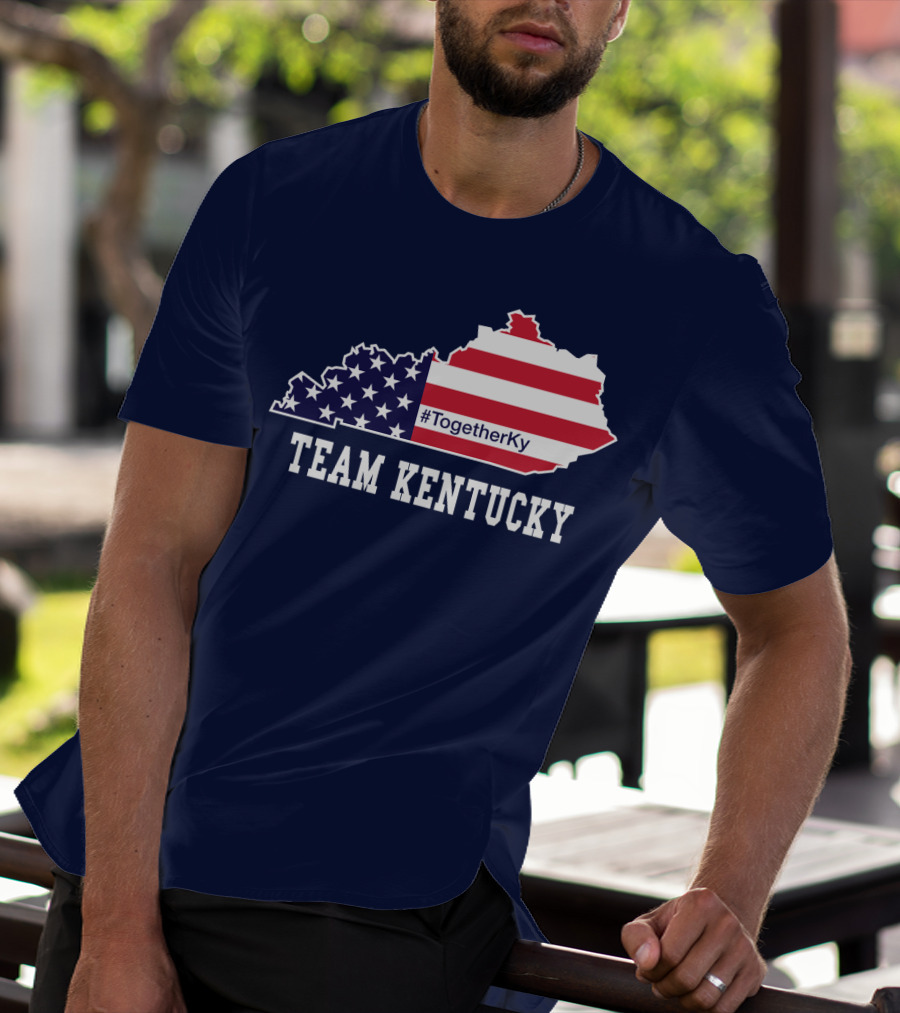 Team Kentucky #TogetherKy USA Map Flag T-Shirt