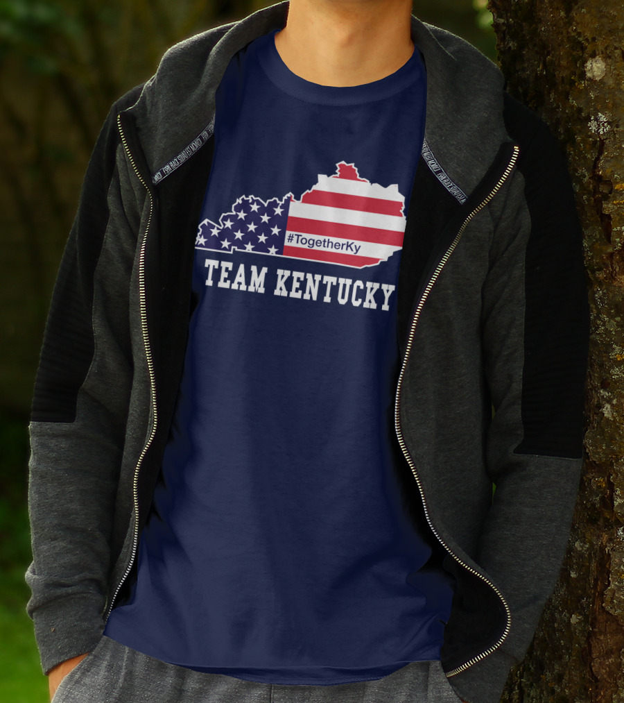Team Kentucky #TogetherKy USA Map Flag T-Shirt