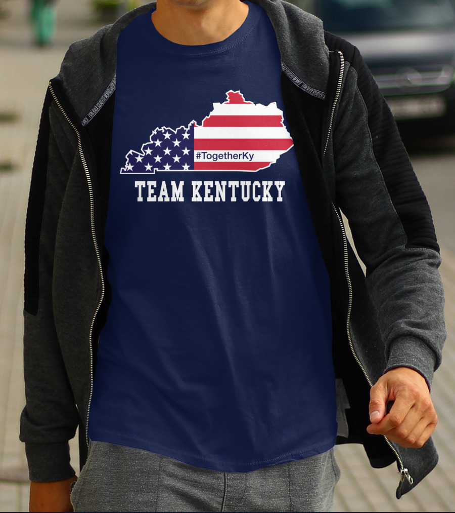 Team Kentucky #TogetherKy USA Map Flag T-Shirt
