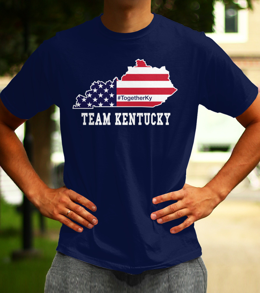 Team Kentucky #TogetherKy USA Map Flag T-Shirt