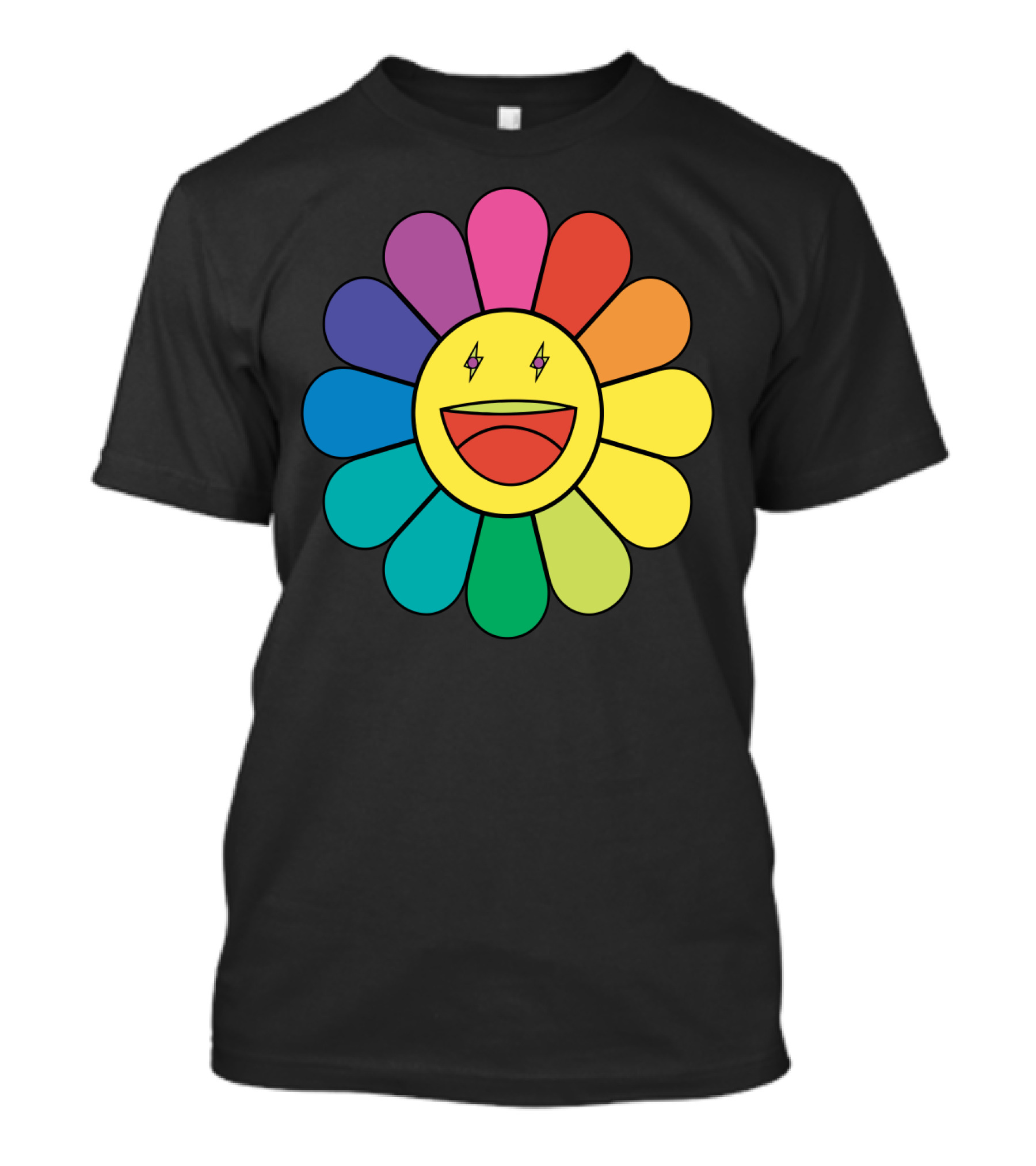 J Balvin Colores Rainbow Flower Smiley Face T-Shirt