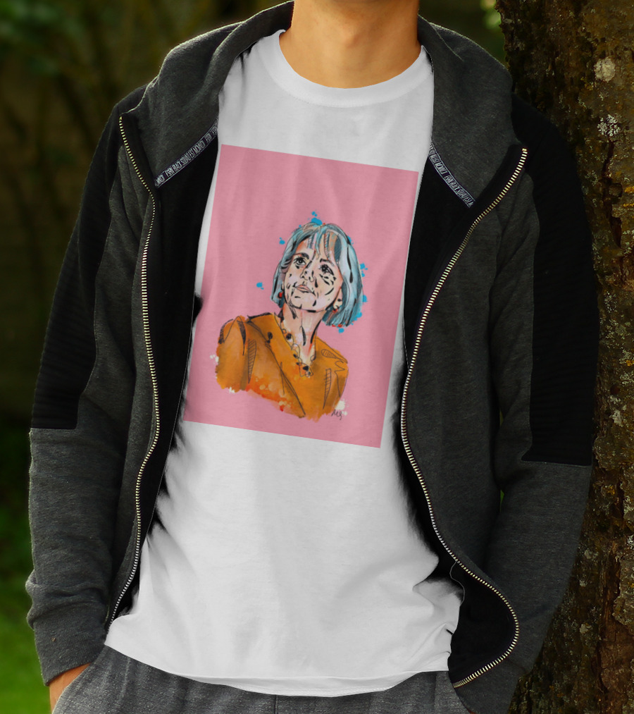 Bonnie Henry Vibrant Portrait On Pink Background T-Shirt