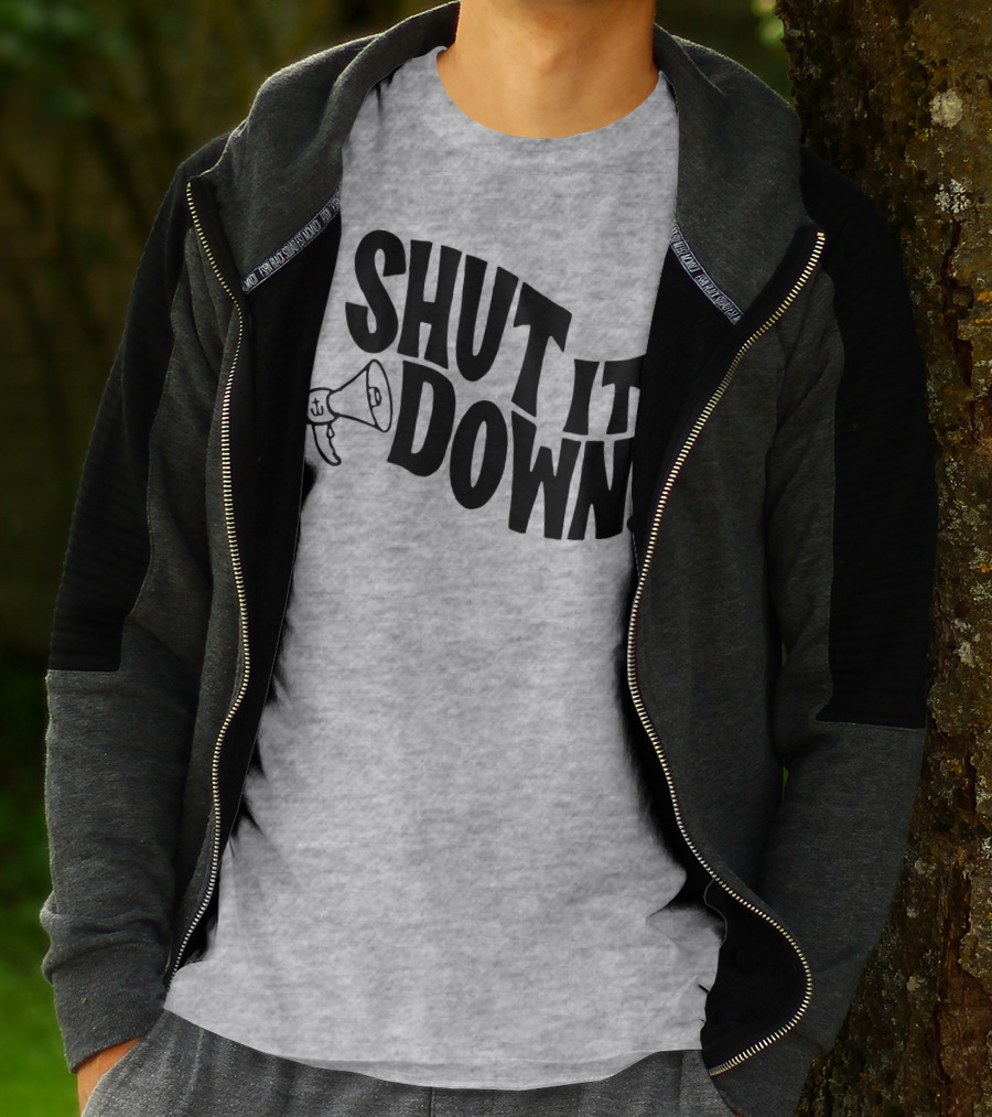 Shut It Down Megaphone T-Shirt