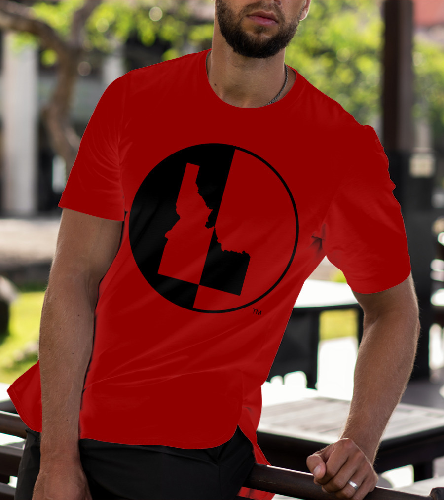 Idaho Allmade Red Black Split T-Shirt