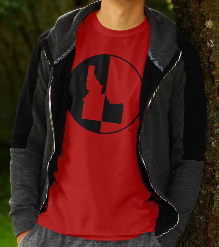 Idaho Allmade Red Black Split T-Shirt