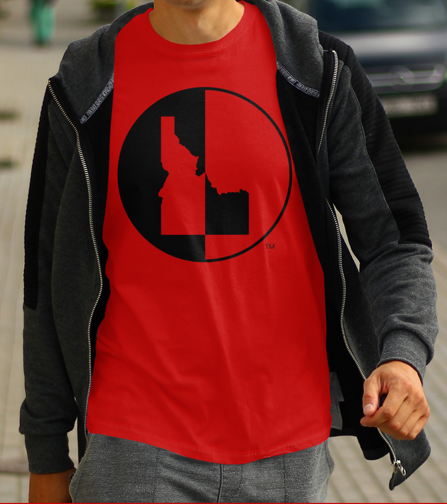 Idaho Allmade Red Black Split T-Shirt