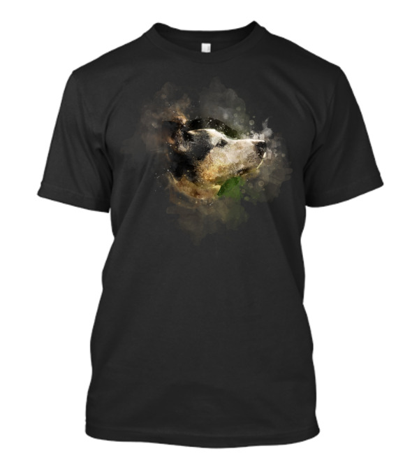 Dog Watercolor Artistic Head Profile T-Shirt
