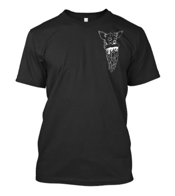 Chihuahua Pizza Slice Combination Black T-Shirt