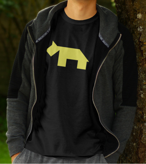 Yellow Tangram Dog T-Shirt
