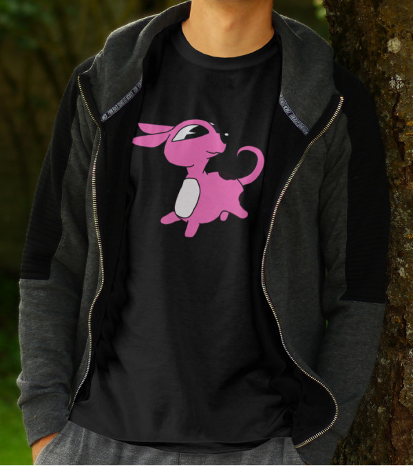 Playful Pink Dog With Big Eyes T-Shirt