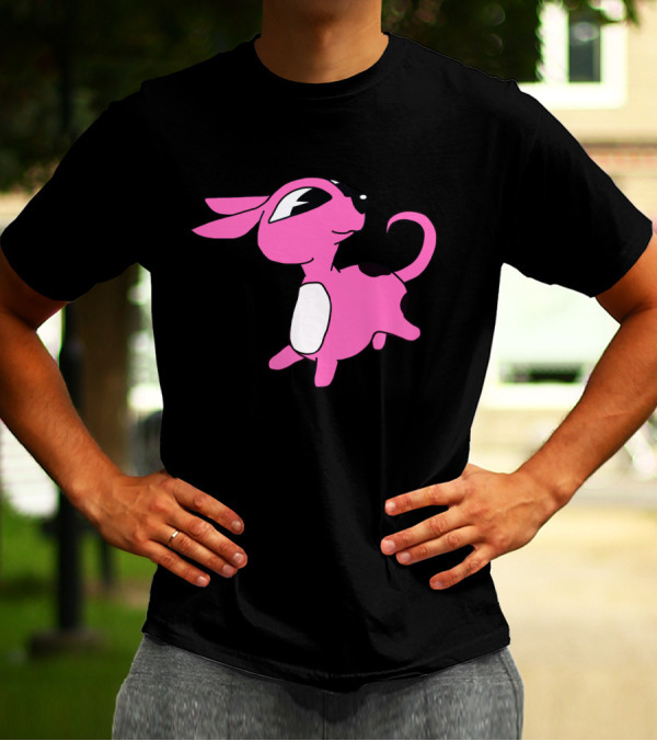 Playful Pink Dog With Big Eyes T-Shirt