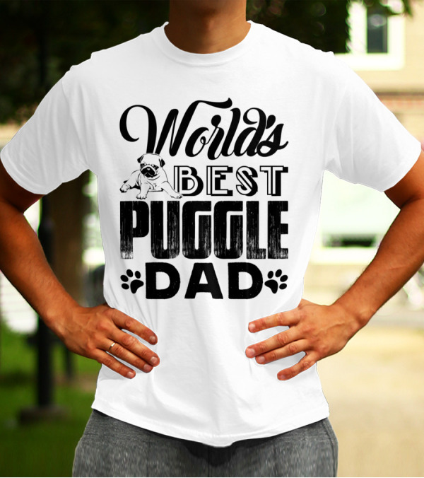 World's Best Puggle Dog Dad T-Shirt