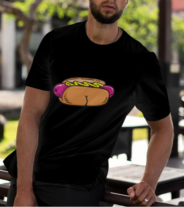 Hot Dog Butt With Ketchup And Mustard T-Shirt