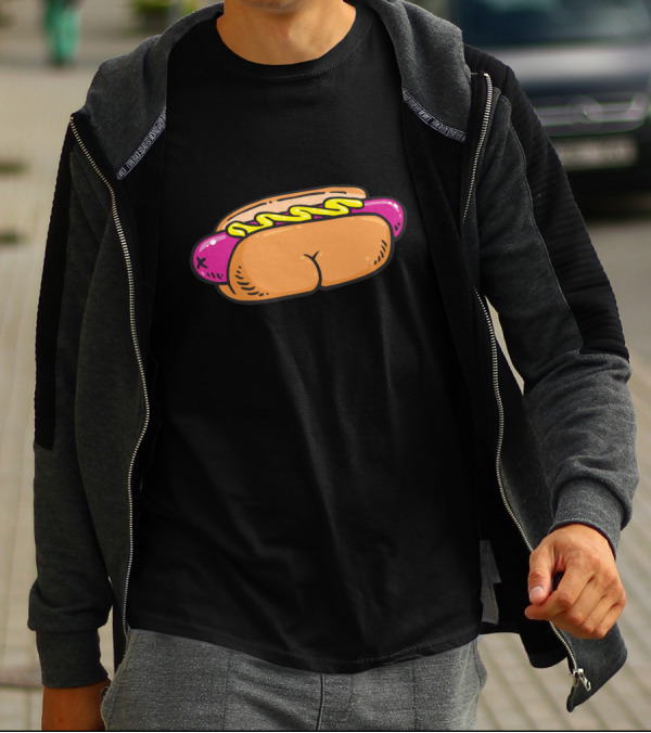 Hot Dog Butt With Ketchup And Mustard T-Shirt