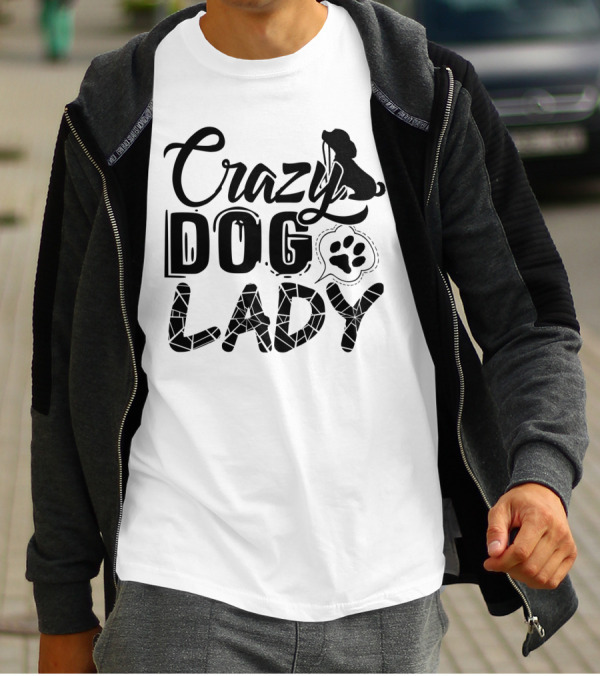 Crazy Dog Lady Paw T-Shirt