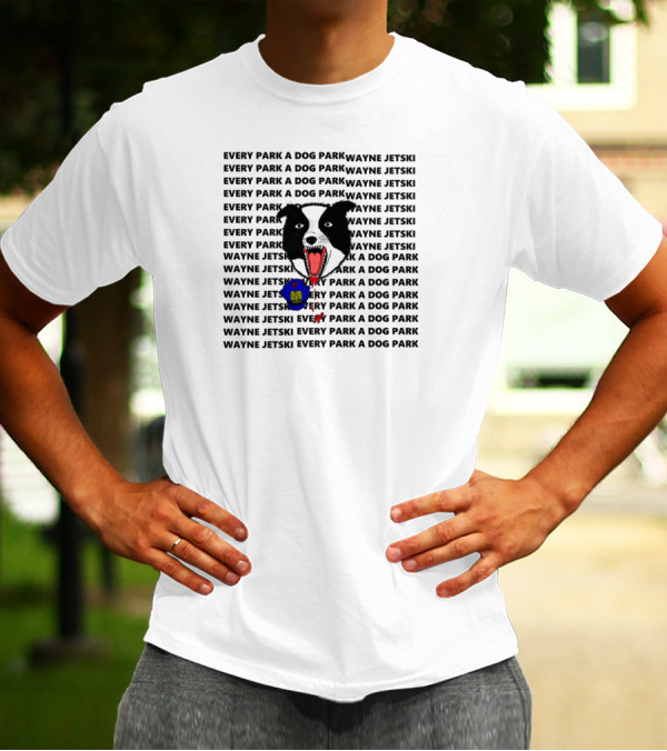 Every Park A Dog Park Wayne Jetski With Medal T-Shirt