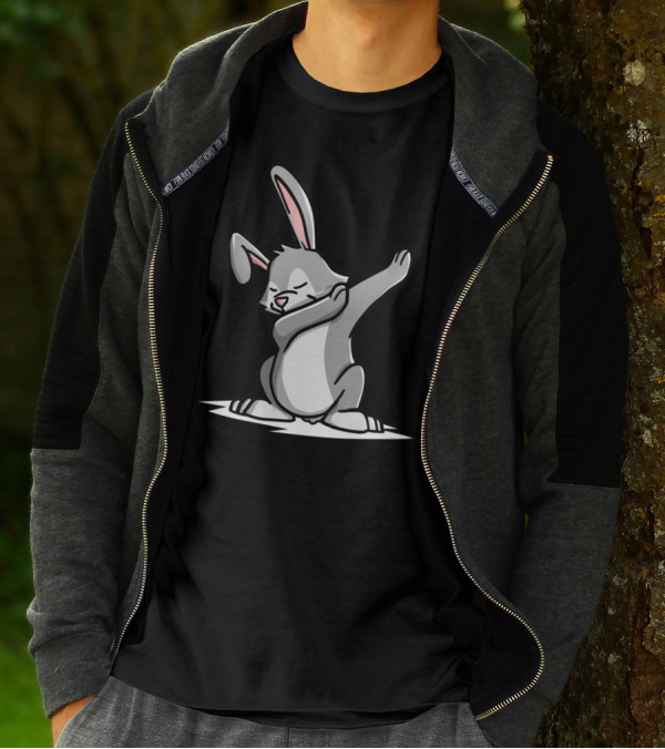 Rabbit Dabbing Pose Dance Move Fun T-Shirt