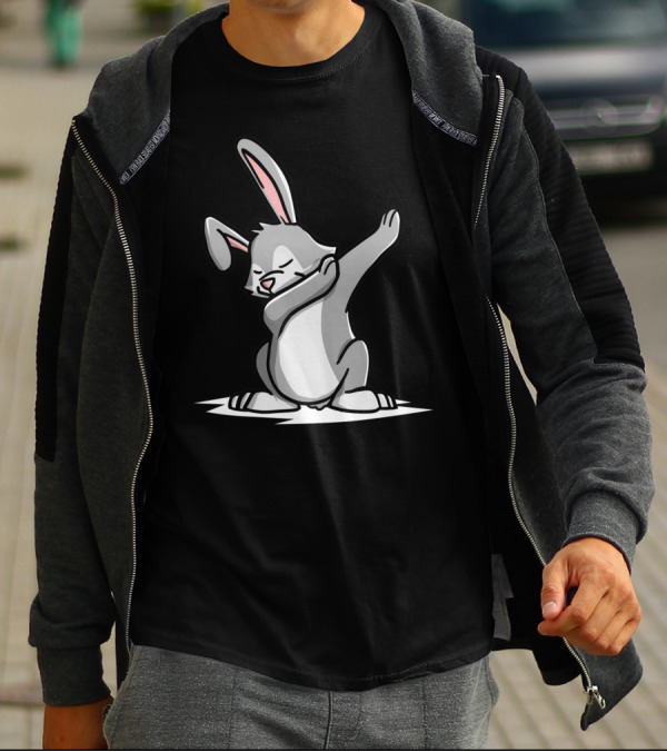 Rabbit Dabbing Pose Dance Move Fun T-Shirt