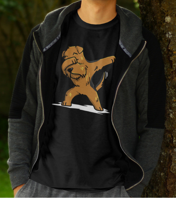 Airedale Terrier Performing Dab Dance Move With Playful Pose T-Shirt