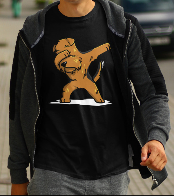 Airedale Terrier Performing Dab Dance Move With Playful Pose T-Shirt