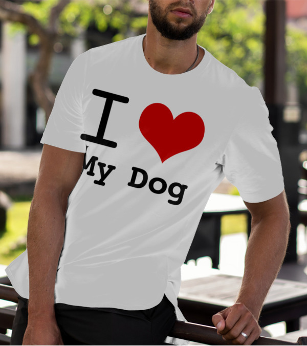 I Heart My Dog Red Heart T-Shirt