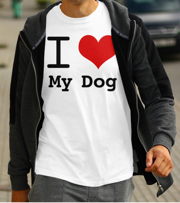 I Heart My Dog Red Heart T-Shirt