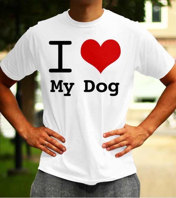 I Heart My Dog Red Heart T-Shirt
