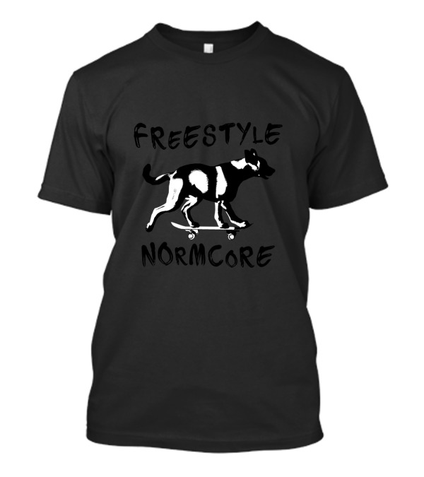 Freestyle Normcore Skating Dog On Skateboard T-Shirt