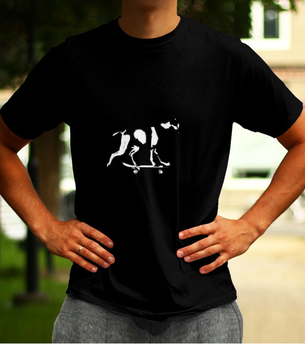 Freestyle Normcore Skating Dog On Skateboard T-Shirt