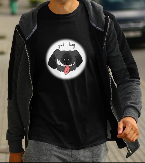Good Boy Strange Friends Dog With Playful Tongue And Teeth T-Shirt