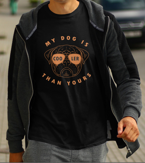 My Dog Is Cooler Than Yours Sunglasses Dog T-Shirt