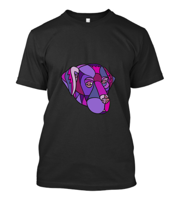 Labrador Retriever Dog Head Mosaic Colorful Geometric Abstract T-Shirt