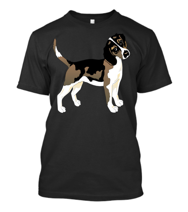 Black White Dog Beagle Pet Animal T-Shirt