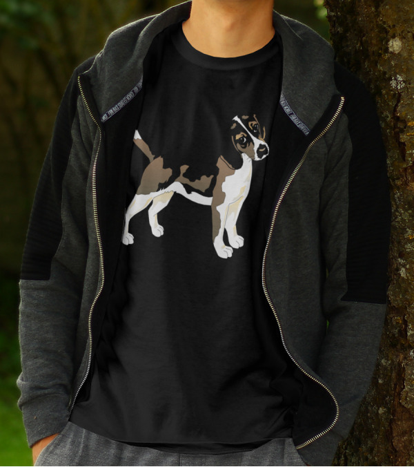 Black White Dog Beagle Pet Animal T-Shirt