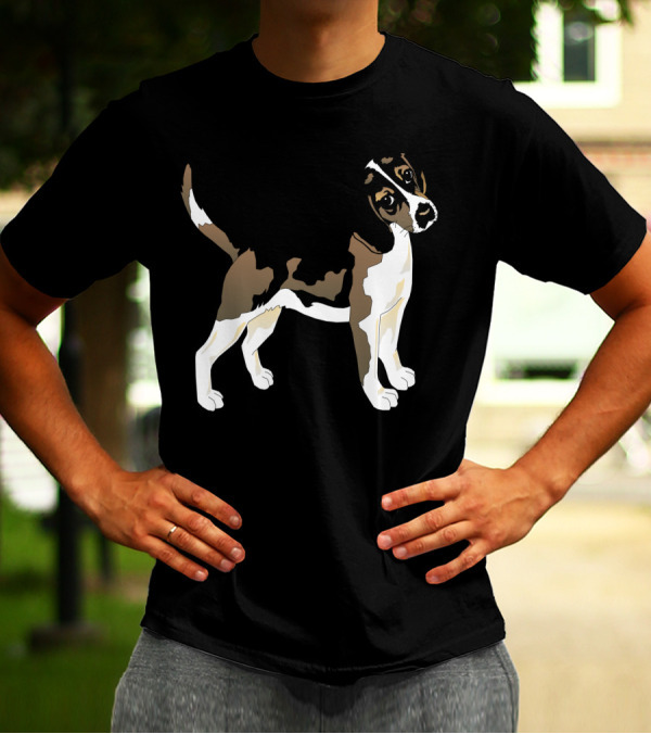 Black White Dog Beagle Pet Animal T-Shirt