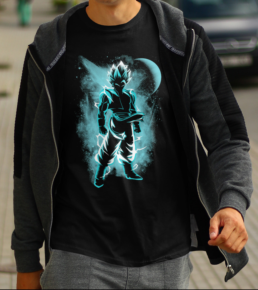 Fusion Warrior Super Saiyan Aura Moonlit Stance T-Shirt