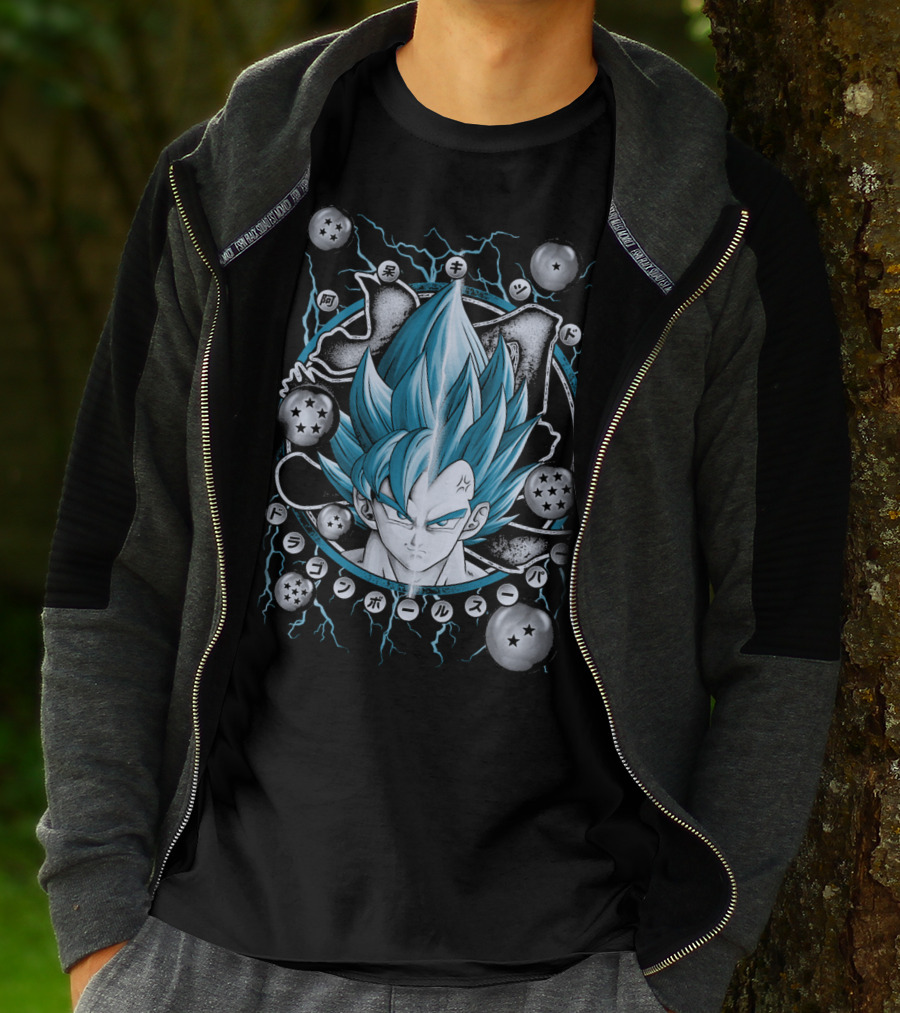 Goku X Vegeta Super Saiyan Blue Dragon Ball Z Kai Kenji T-Shirt