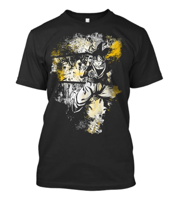 Grunge Instinct Goku Super Saiyan Yellow And Black Elements T-Shirt