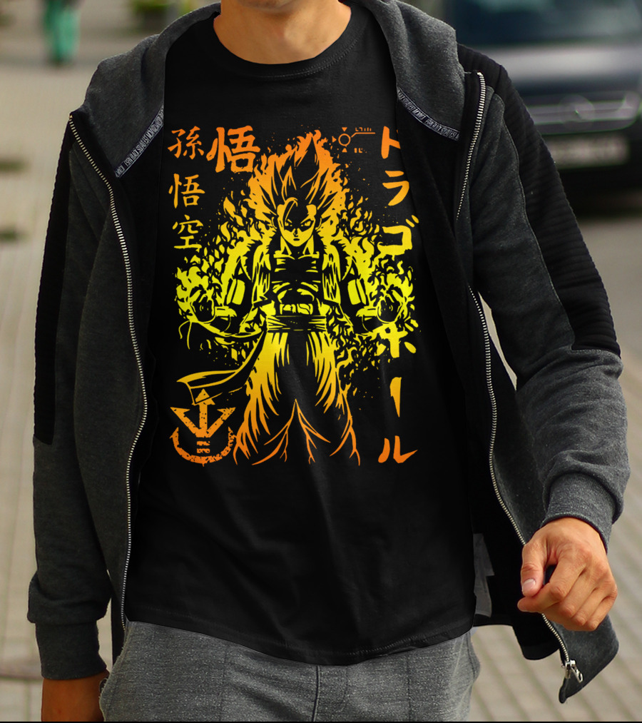 Dragon Ball Goku Super Saiyan Japanese Kanji T-Shirt