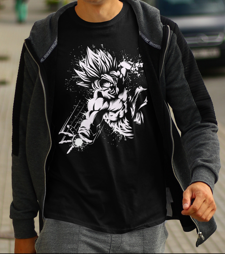 Super Saiyan Power Burst Action Attack T-Shirt