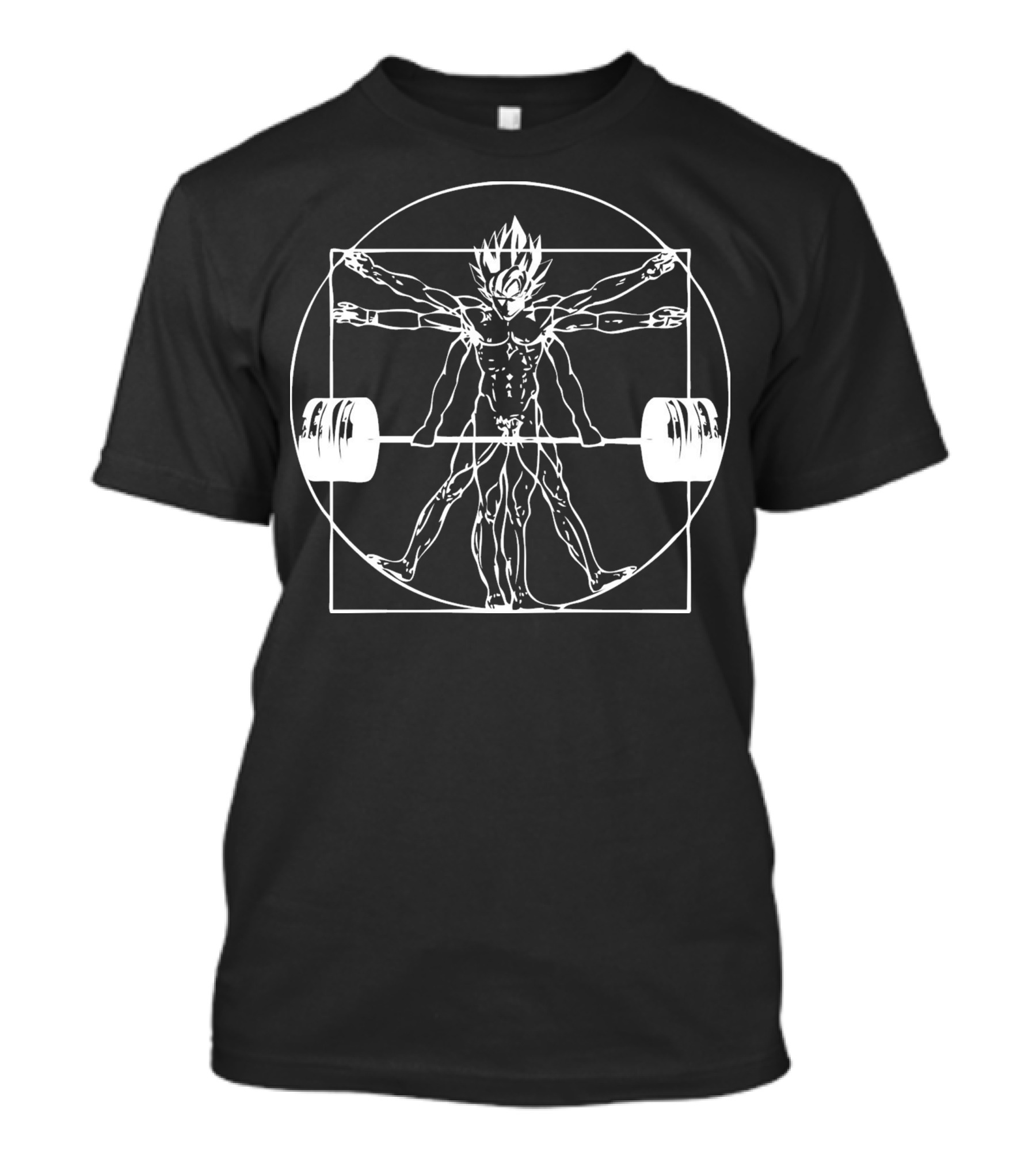 Vitruvian Saiyan Barbell Power Fusion Concept T-Shirt