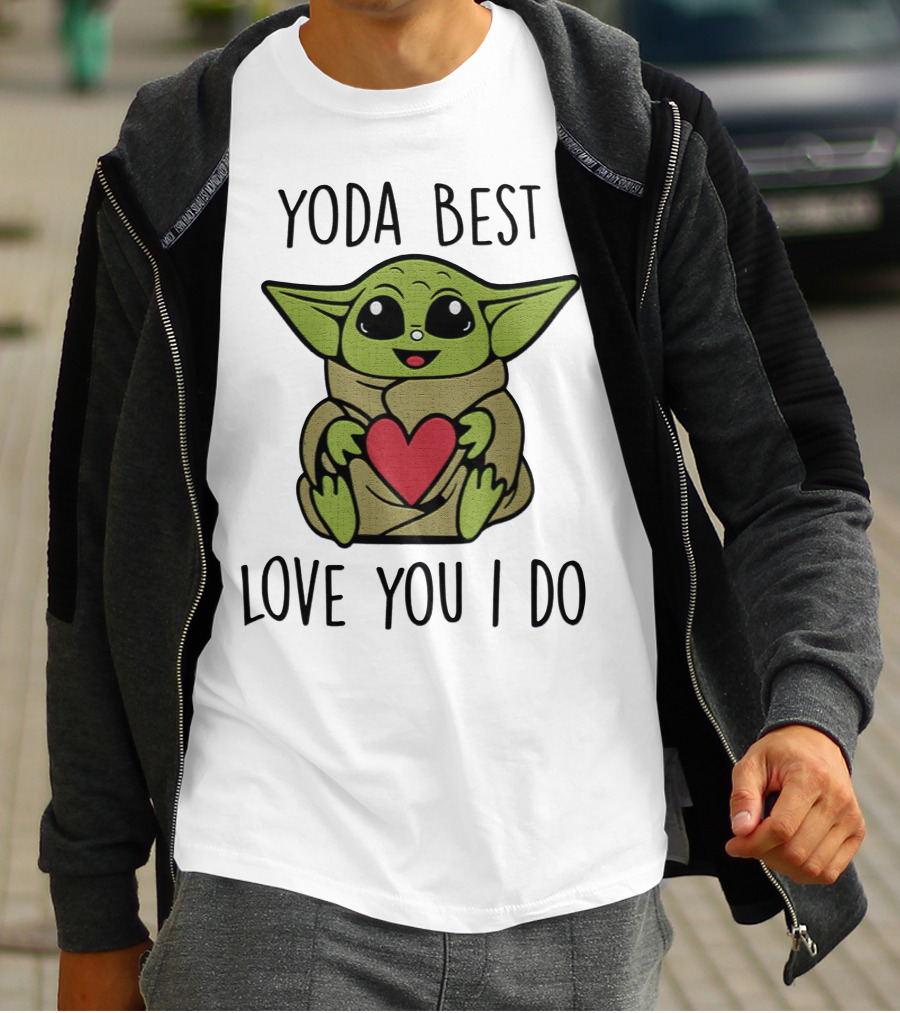 Yoda Best Love You I Do Cute Baby With Heart T-Shirt