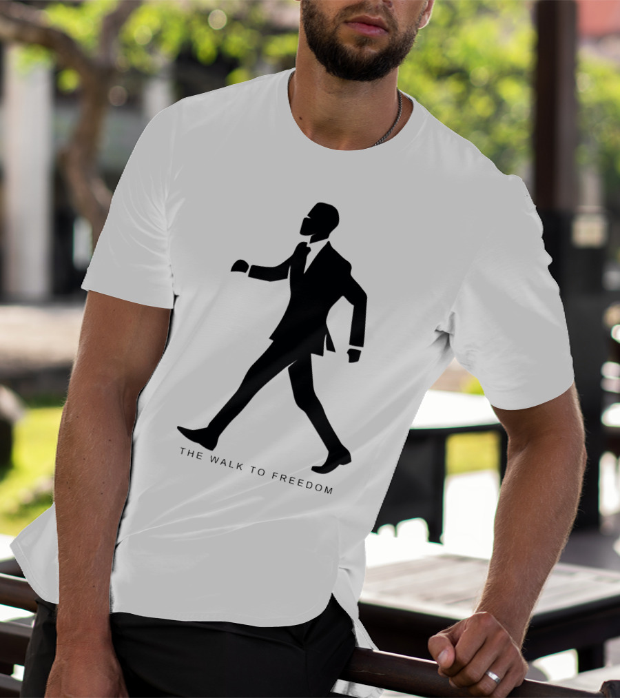 The Walk To Freedom Silhouette Figure In Motion T-Shirt