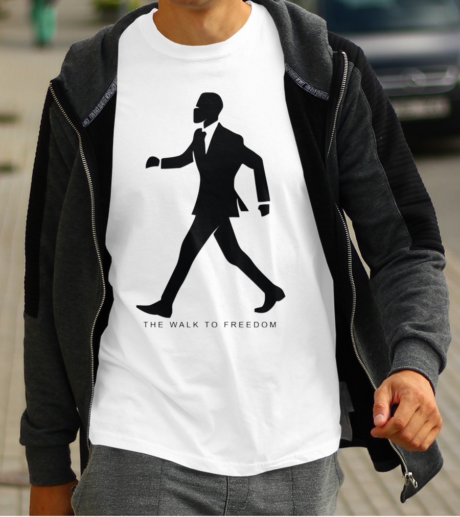 The Walk To Freedom Silhouette Figure In Motion T-Shirt