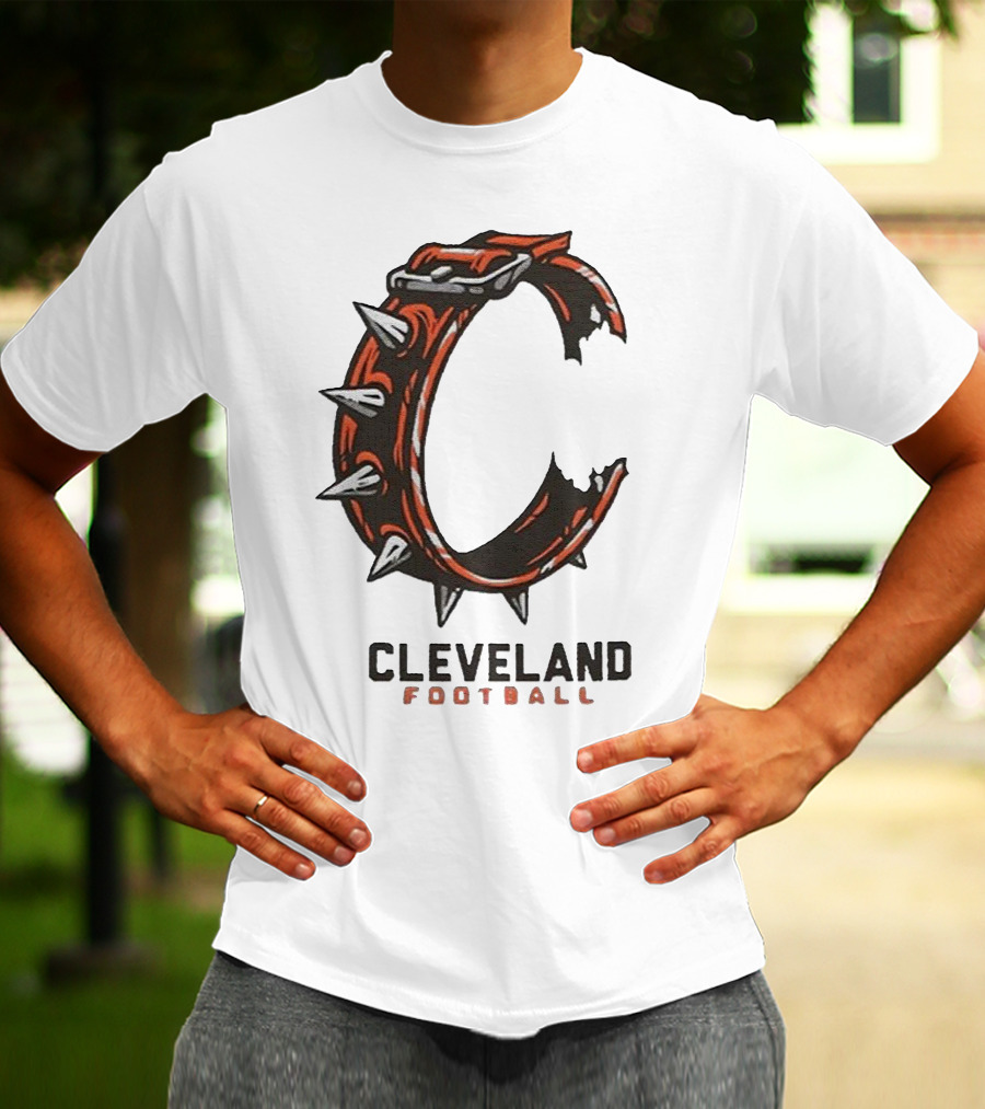 Cleveland Football Spiked Collar C T-Shirt